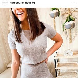 Harper Wren grey snakeskin set